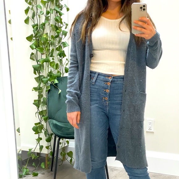 Harlow Sweaters - BOATHOUSE - Long, wool-blend button-up car…